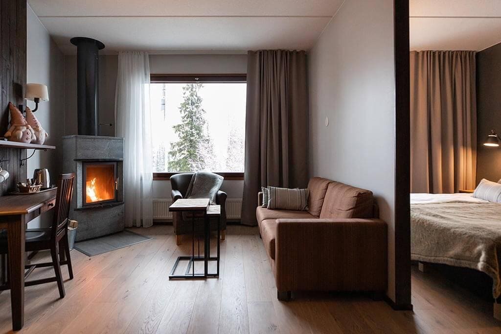 Hotel Aurora Luosto Superior with Fireplace