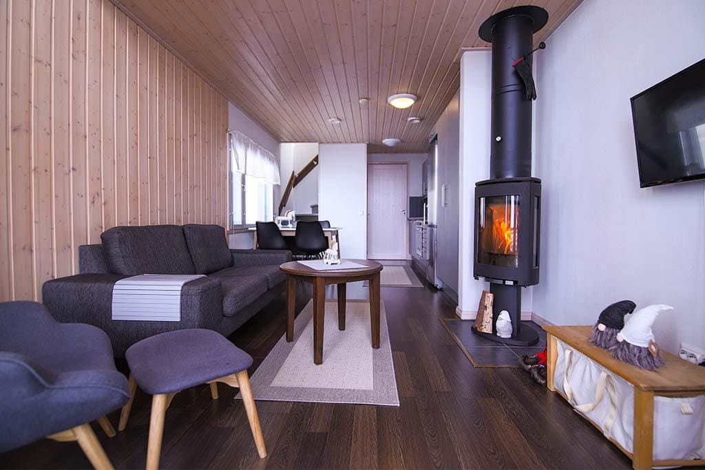 Santas Chalets Rakka Kilpisjarvi Olohuone Mokki